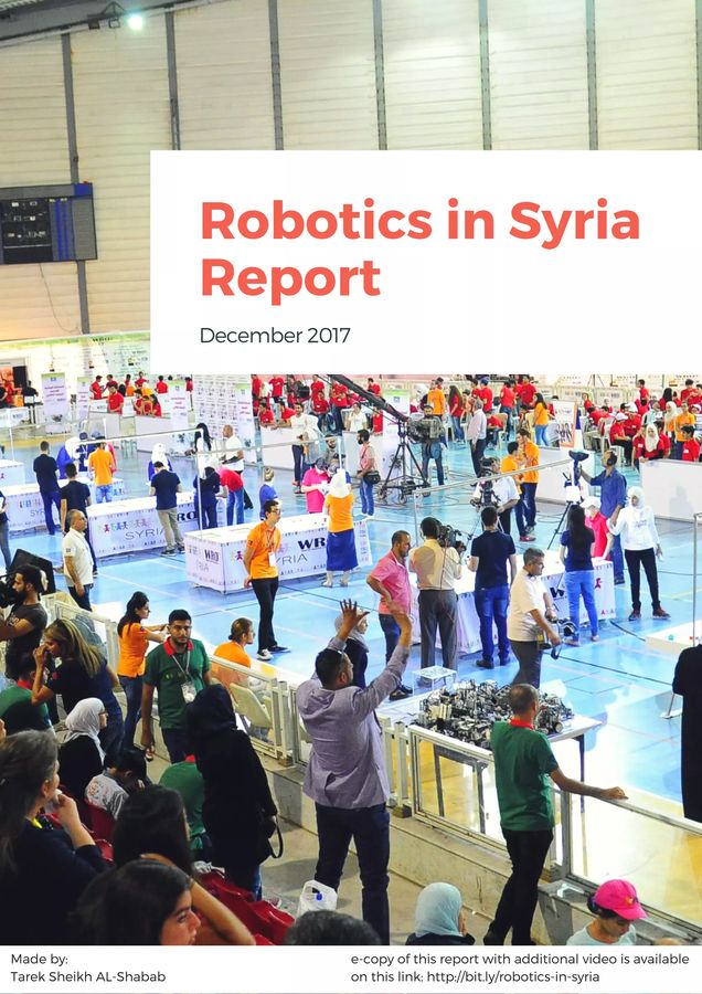 Robotics in Syria — Report 2017/2018 — first page